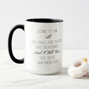 Matthew 11:28 Hope Bible Verse Mug 