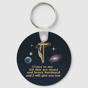Matthew 11:28 key ring