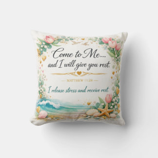 Matthew 11:28 Messianic Jewish Decor, Inspiration  Cushion