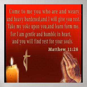 Matthew 11:28 Poster