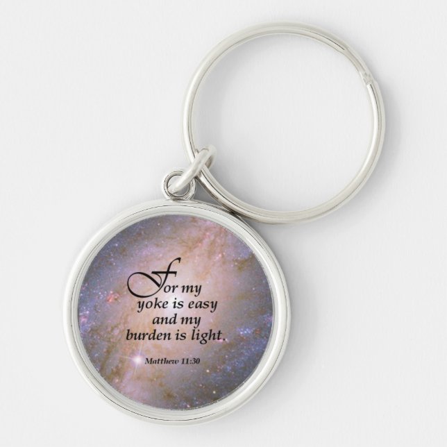 Matthew 11:30 key ring (Front)