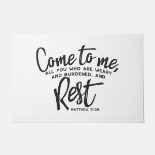 Matthew 11 Bible Verse Doormat