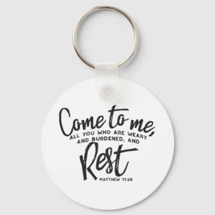 Matthew 11 Bible Verse Key Ring