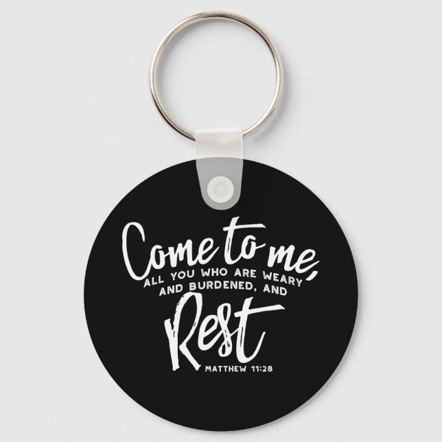 Matthew 11 Bible Verse Key Ring (Front)