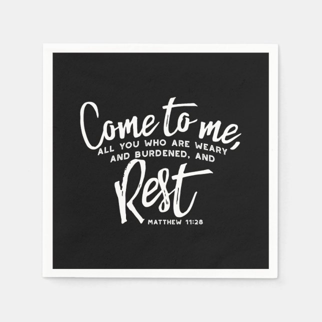 Matthew 11 Bible Verse Napkin (Front)