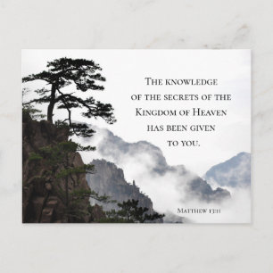 Matthew 13:11 Secrets of the  Kingdom of Heaven Postcard