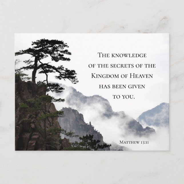 Matthew 13:11 Secrets of the  Kingdom of Heaven Postcard (Front)