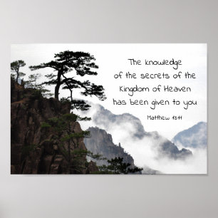 Matthew 13:11 Secrets of the Kingdom of Heaven Poster