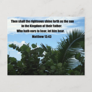 Matthew 13:43 postcard