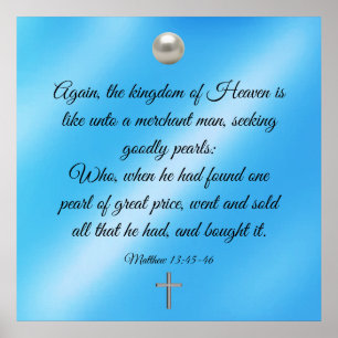 Matthew 13:45-46 poster