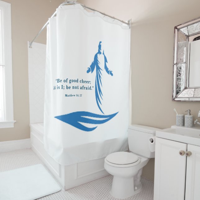 Matthew 14:27 Jesus Walks on Water Shower Curtain (In Situ)