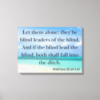 Matthew 15:14 Bible Verse KJV Pic Wall Art