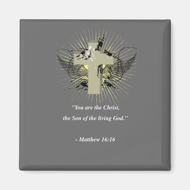 MATTHEW 16:16 Bible Verse Magnet (Front)