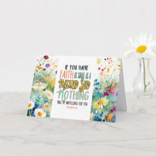 Matthew 17:20 Faith as a Mustard Seed Bible Verse Card
