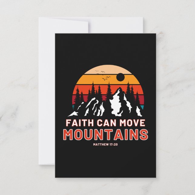 Matthew 17:20 KJV Bible Verse Greeting Card (Front)