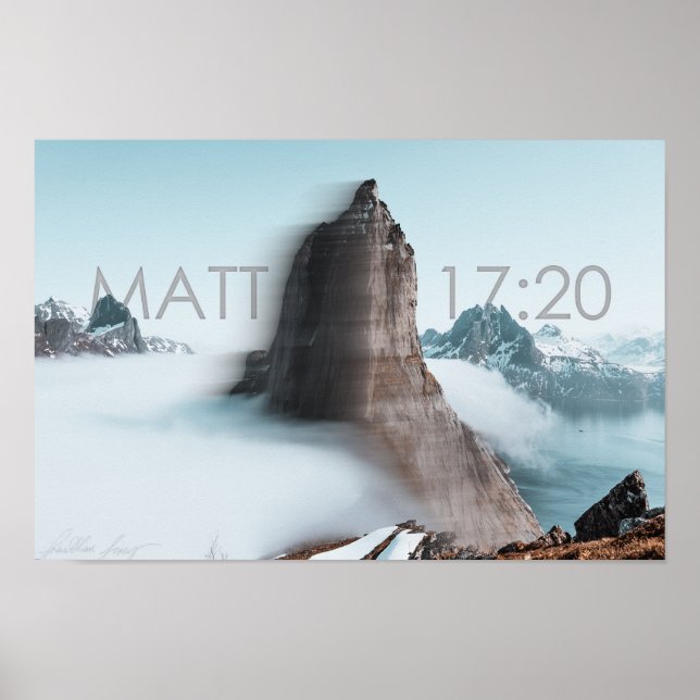 Matthew 17:20 | Motion Mountain Poster (Front)