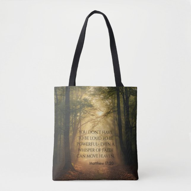 Matthew 17:20 tote bag (Front)