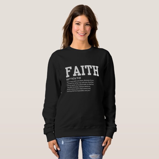 Matthew 17:20 Women's sweatshirt (Front Full)
