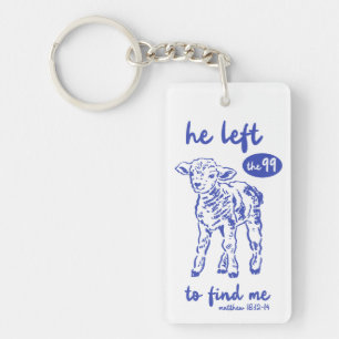 Matthew 18:12–14 Lost Sheep Christian Scripture Key Ring