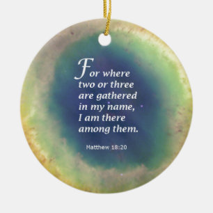 Matthew 18:20 ceramic tree decoration