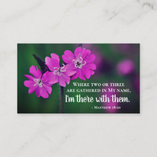 Matthew 18:20 Two or Three Gather in My Name Business Card