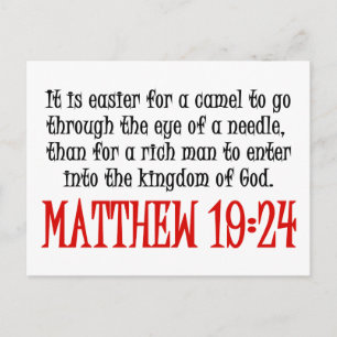 Matthew 19:24 postcard