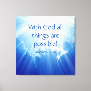 Matthew 19:26  canvas print