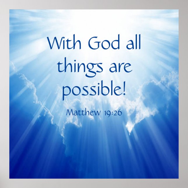 Matthew 19:26 poster (Front)