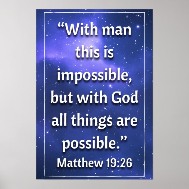 Matthew 19:26 poster (Front)
