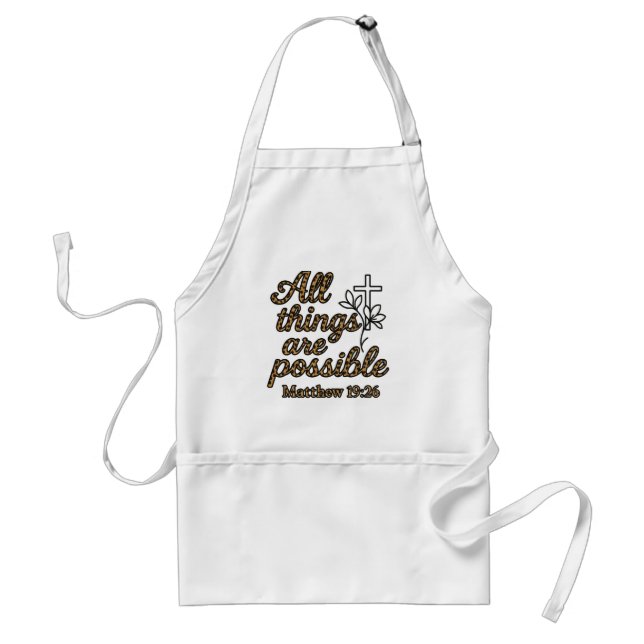 Matthew 19:26 standard apron (Front)