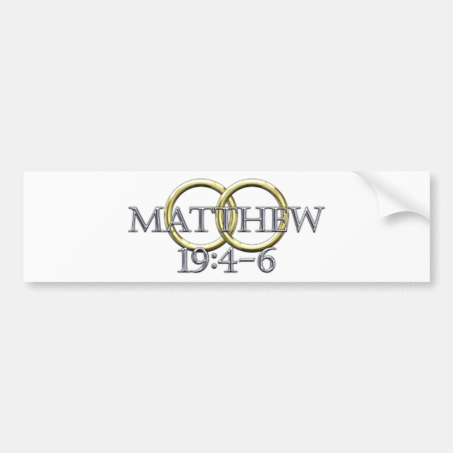 Matthew 19:4-6 bumper sticker (Front)