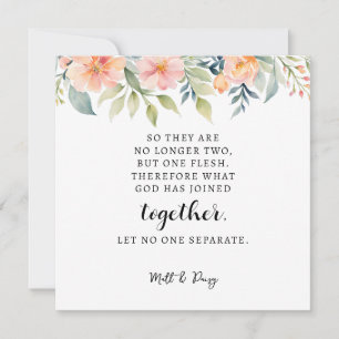 Matthew 19:6, Marriage Bible Verse  Card