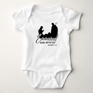 Matthew 1:23 Emmanuel God With Us Nativity Baby Bodysuit