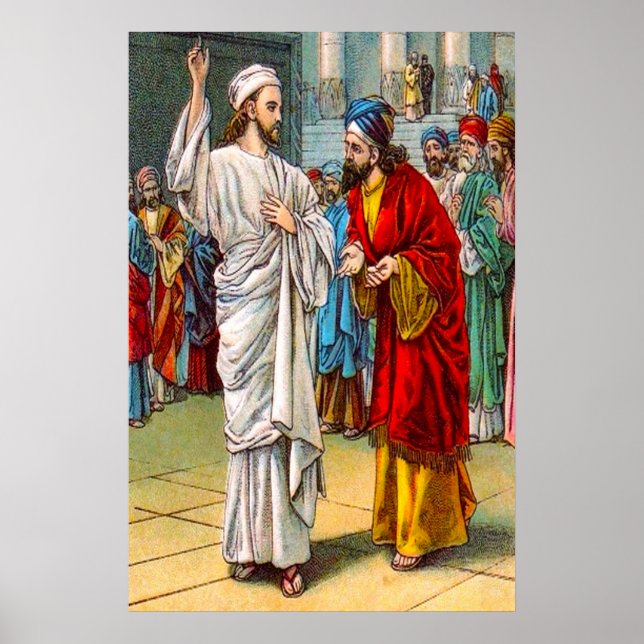 Matthew 22:18-22 They Marvel at His Answer poster (Front)