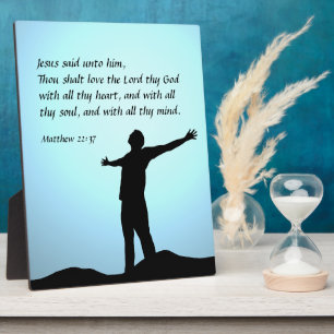 Matthew 22:37   plaque