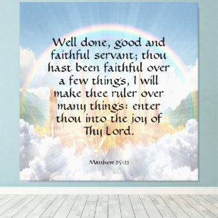 Matthew 25:21 canvas print