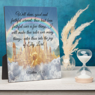Matthew 25:21   plaque