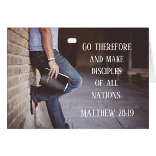 Matthew 28:19-20 Go and make disciples card