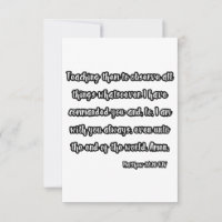 Matthew 28:20 Bible Verse Greeting Card