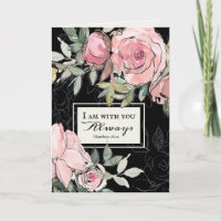 Matthew 28:20 I Am With You Always Pink Flowers
