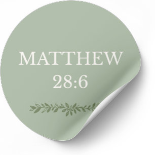 Matthew 28:6 – He Is Risen Easter Sticker