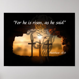 Matthew 28:6 poster