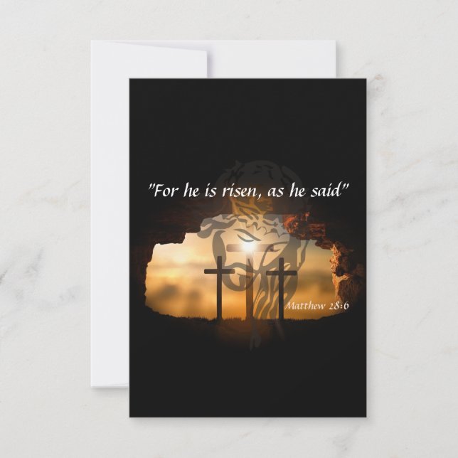 Matthew 28:6 thank you card (Front)
