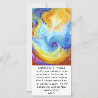 Matthew 3:11 Holy Spirit Dove scripture card
