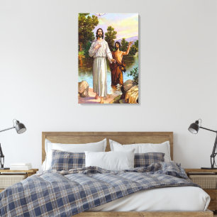 Matthew 3:13-17 Jesus Is Baptised Canvas Print