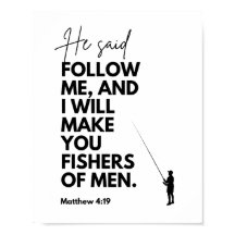 Matthew 4:19 Fisher's of Men Bible Verse Follow me