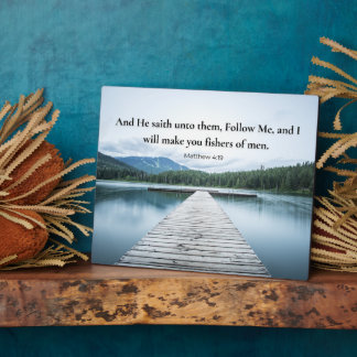 Matthew 4:19 Jesus Said Follow Me Bible Verse Plaque