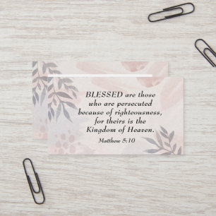 Matthew 5:10 Blessed are the Persecuted Beatitudes Business Card