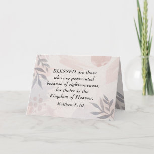 Matthew 5:10 Blessed are the Persecuted Beatitudes Card