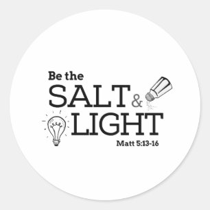 Matthew 5:13-16 Salt and Light Classic Round Sticker